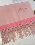 LP Grande Unita Scarf 180 CM In Light Pink With Coral Pink Cashmere 105244