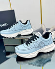 CC Sneaker Sky Blue with Logo Cowhide 238619