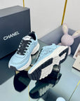CC Sneaker Sky Blue with Logo Cowhide 238619