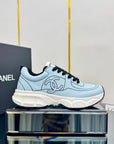 CC Sneaker Sky Blue with Logo Cowhide 238619