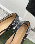 GG Pump 85 Black Ebony Canvas Crystal-Embellished