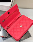 WOC 19CM RED CAVIAR SILVER HARDWARE