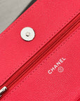WOC 19CM RED CAVIAR SILVER HARDWARE