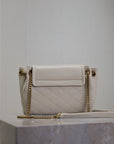 MINI NOLITA BAG 18 IN WHITE LAMBSKIN COPPER HARDWARE