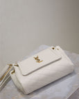 MINI NOLITA BAG 18 IN WHITE LAMBSKIN COPPER HARDWARE