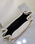MINI NOLITA BAG 18 IN WHITE LAMBSKIN COPPER HARDWARE