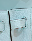 HM Mini Kelly 19cm Cloud Blue Epsom Silver Hardware