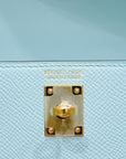 HM Mini Kelly 19cm Cloud Blue Epsom Silver Hardware