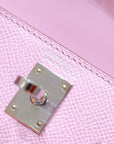 HM Mini Kelly 19cm Pink Epsom Silver Hardware