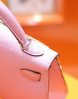 HM Mini Kelly 19cm Pink Epsom Silver Hardware
