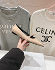CELINE 25C Ballet Flats Nude Patent Leather 236745