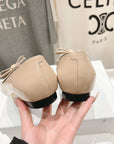 CELINE 25C Ballet Flats Nude Patent Leather 236745
