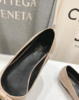 CELINE 25C Ballet Flats Nude Patent Leather 236745