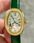 Baignoire Gold Case Green Leather Strap