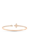 LV IDYLLE PINK GOLD OPEN BRACELET DIAMOND PAVED