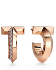 T1 HOOP DIAMOND EARRINGS