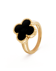 CLOVER ONYX RING