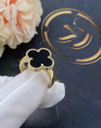 CLOVER ONYX RING