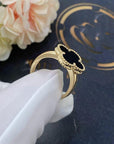 CLOVER ONYX RING