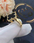 CLOVER ONYX RING