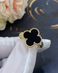CLOVER ONYX RING