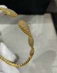 SERPENT BOHEME 6 MOTIFS DIAMONDS OPEN BRACELET
