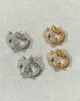 PANTHERE DIAMOND STUD EARRINGS