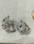 PANTHERE DIAMOND STUD EARRINGS