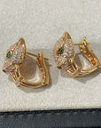 PANTHERE DIAMOND STUD EARRINGS