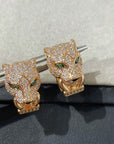PANTHERE DIAMOND STUD EARRINGS