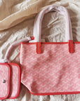 MINI HOBO BOHEME 38CM PINK CANVAS