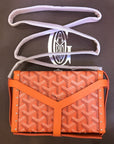 MINAUDIERE TRUNK BAG 17CM ORANGE CANVAS