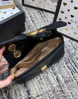 GG Marmont 22cm Black Calfskin Gold Hardware