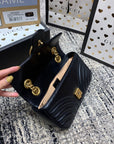 GG Marmont 22cm Black Calfskin Gold Hardware