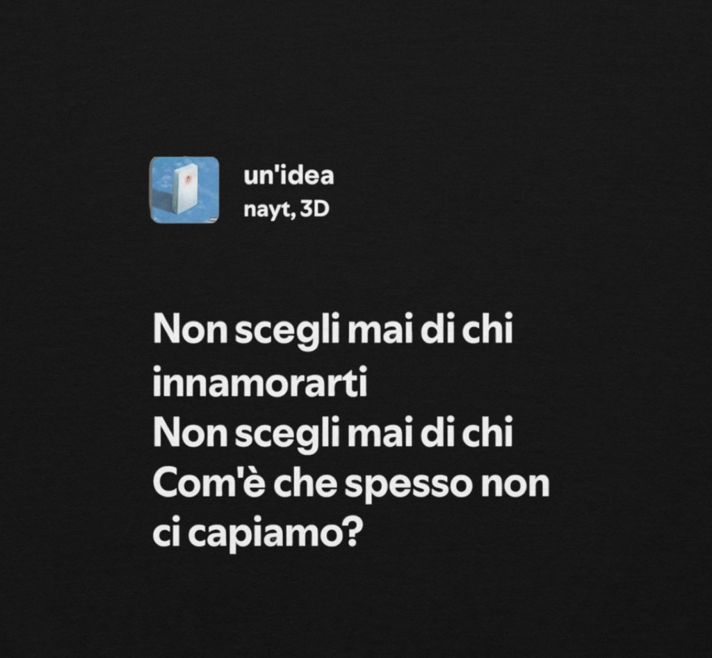 NAYT - UN'IDEA - NON SCEGLI MAI DI CHI INNAMORARTI