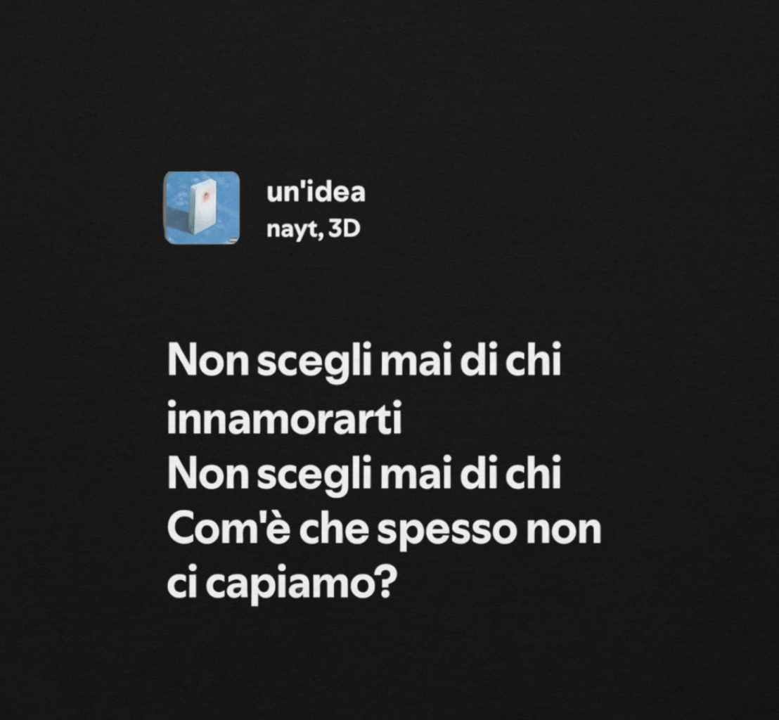 NAYT - UN'IDEA - NON SCEGLI MAI DI CHI INNAMORARTI