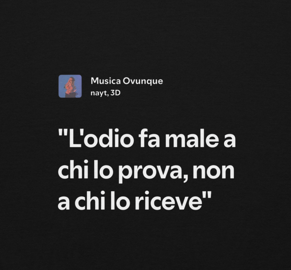 NAYT - MUSICA OVUNQUE - L'ODIO FA MALE A CHI LO PROVA