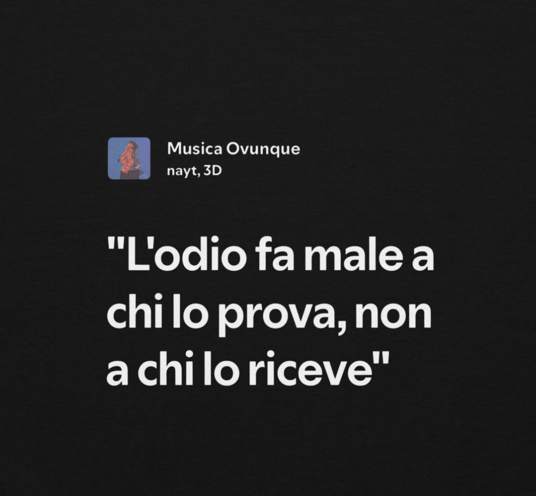 NAYT - MUSICA OVUNQUE - L'ODIO FA MALE A CHI LO PROVA