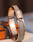 H LOCK BROWN BRACELET 12MM