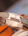H LOCK BROWN BRACELET 12MM
