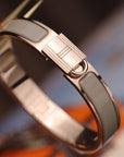 H LOCK BROWN BRACELET 12MM