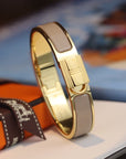 H LOCK BROWN BRACELET 12MM