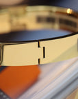 H LOCK BROWN BRACELET 12MM