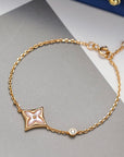 STAR 1 DIAMOND PINK GOLD BRACELET