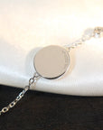 SUN MOTIF PINK MOP SILVER BRACELET