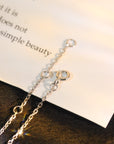 SUN MOTIF PINK MOP SILVER BRACELET