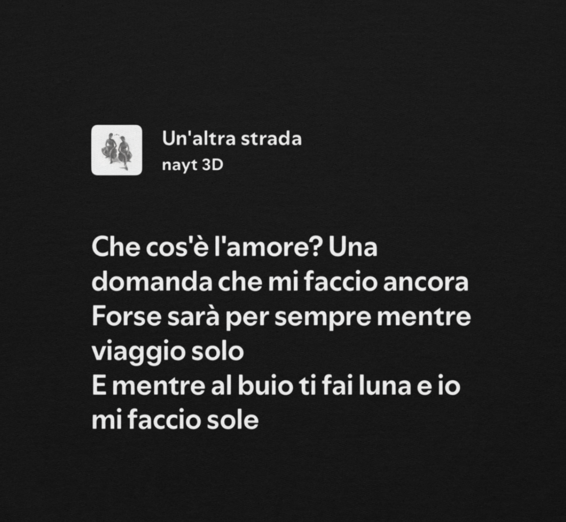 NAYT - UN'ALTRA STRADA - CHE COS'È L'AMORE