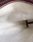 CONTI POUCH 24 IN WINE RED LAMBSKIN AND GOYARDINE CANVAS