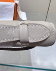HM KELLY POCHETTE 22CM GREY SWIFT GOLD HARDWARE