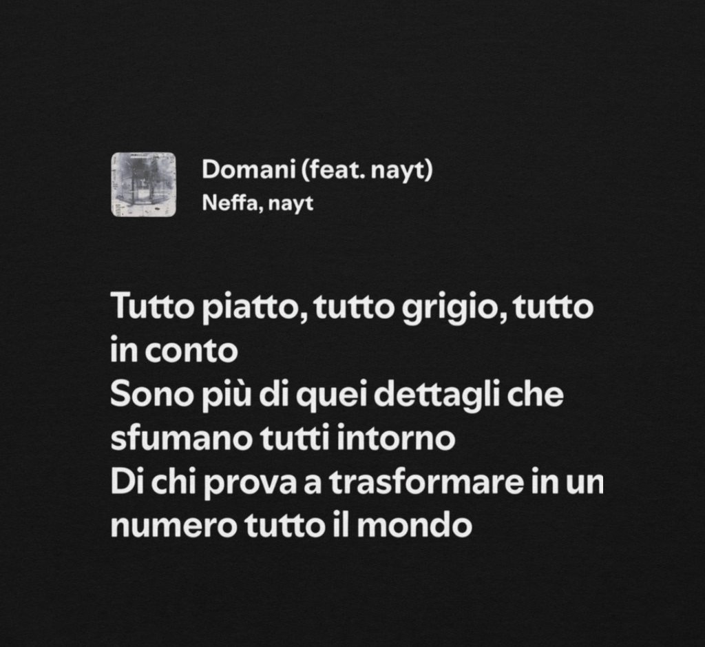 NAYT - DOMANI - TUTTO PIATTO TUTTO GRIGIO
